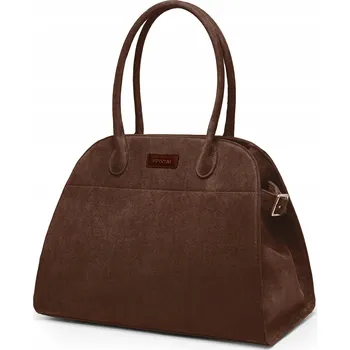 Kabelka Puccini velká dámská kabelka přes rameno ze semiše BK2251033D-2 Hnědá