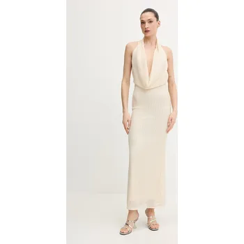 Dámské šaty Šaty Bardot 59814DB2 béžová 01X, vel. M