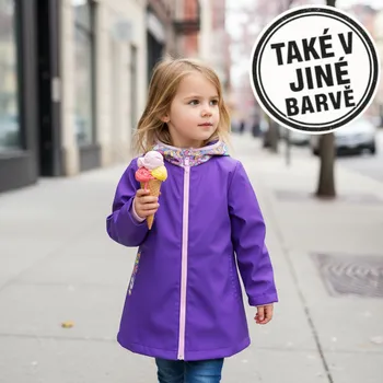 Dívčí kabát Dívčí softshellový kabátek – nezateplený, Donut, 3 barevné varianty (Lehký dívčí softshellový kabátek do přechodného období)