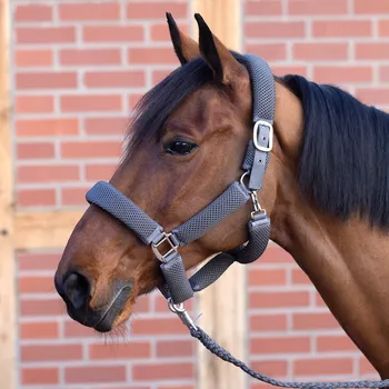 Jezdectví BUSSE Ohlávka 3D Air Effect Plus BUSSE, grey PONY