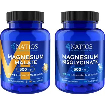 Zdraví NATIOS Balíček 500 mg hořčíků, Ranní energie + Klidný spánek