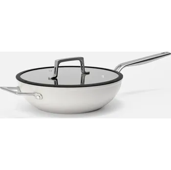 Pánev Wok pánev Meda 4.0, ø 28 cm - Nepřilnavá pánev s keramickým povrchem s poklicí, šedá