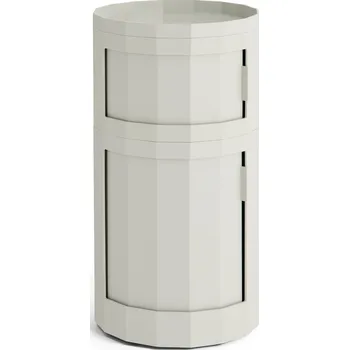 Úložný box Hay, Dvoudveřová skříňka Facet na kolečkách, 71 cm, světle šedá - Formadore