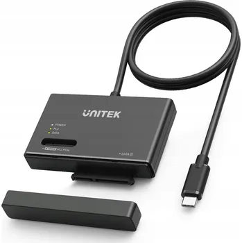 Unitek USB-C adaptér pro 2,5" a 3,5" SSD/HDD disky - SATA a M.2 NVMe + napájení