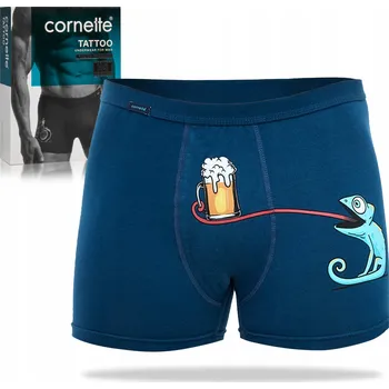 Boxerky Cornette Pánské boxerky 1 kus Modré 280/248 Bavlna Velikost XL