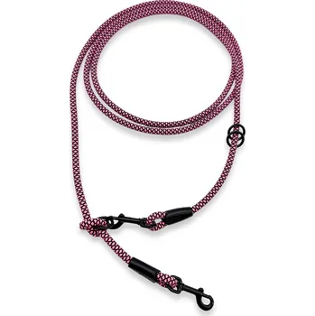 PafDog® Přepínací nastavitelné vodítko 6mm, 11 délek, růžovo-černé extra pevné DÉLKA VODÍTKA: 1.5 metru