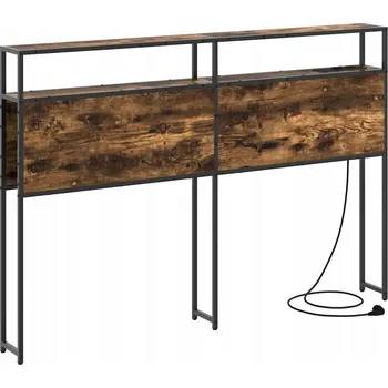 VidaXL Úložné čelo postele s čelo Kouřový dub 135 cm Kompozitní dřevo