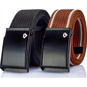 Opasek Pásek PLÁTĚNÝ Hnědý Černý Gracio Pánský ŠIROKÝ