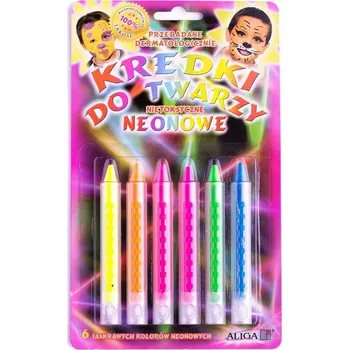 Pastelka PASTELKY PASTELKY NA MALOVÁNÍ NA OBLIČEJ 6 NEONOVÝCH BAREV ALIGA