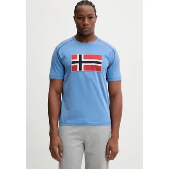 Pánské tričko Bavlněné tričko Napapijri REFLECT NP0A4ICLB9A1 modrá 55X, vel. M