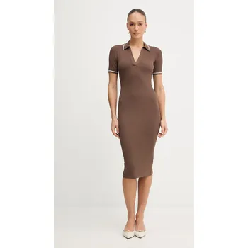 Dámské šaty Šaty Armani Exchange XW002244.AF10352 hnědá 88X, vel. XS