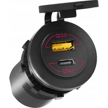 NABÍJEČKA USB C+A QC 4.0 PD 60W ČERVENÁ