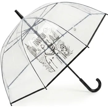 Deštník VELKÝ PRŮHLEDNÝ SKLÁDACÍ DEŠTNÍK DÁMSKÝ PÁNSKÝ AUTOMAT