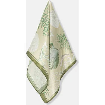 Šátek Hedvábný šátek Answear.LAB WY.1C.cjk zelená 77X, vel. ONE SIZE