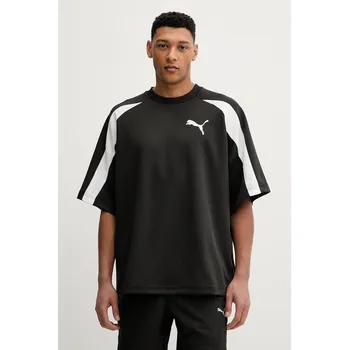 Pánské tričko Tričko Puma Oversized Pique 634403 černá 99X, vel. M