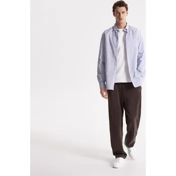 Reserved - Kalhoty loose - pudrově hnědá - 6706L-98X - 6706L-98X-L