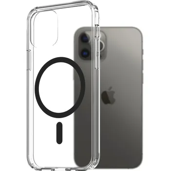 Pouzdro na mobilní telefon AlzaGuard Crystal Clear TPU Case Compatible with Magsafe pro iPhone 12 / 12 Pro - černý