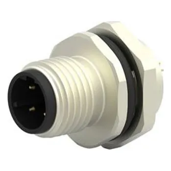 Elektrický konektor Kulatý konektor, počet kontaktů: 4, Přední montáž, velikost: M12 TE Connectivity, pohlaví kontaktu: Vnější, orientace