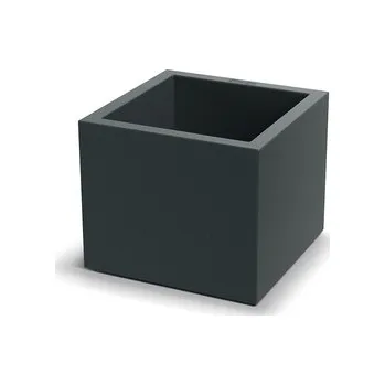 Květináč CUBLA SQUARE 38 cm - barva: tmavě šedá