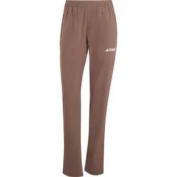 Dámské kalhoty Dámské turistické kalhoty adidas MULTI TERREX ESSENTIALS PANTS W L Hnědá, Bílá