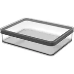 Hranatá plastová dóza na potraviny LOFT černá 1 l nízká 152434965