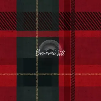 Úplet, Větší károvaný vzor, zelenočervený (E) (Top kvalitní úplet Bella digitisk)