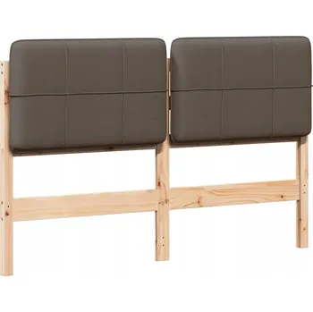 Čalouněné čelo postele s čelo Hnědá a taupe 135 cm