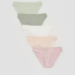 Reserved - Bavlněné kalhotky 5 ks - bledá zelená - 946HP-07X - 946HP-07X-XL