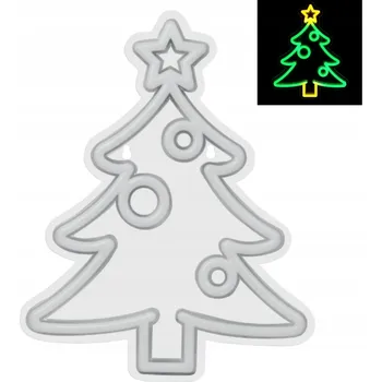 Obraz Neon LED VÁNOČNÍ STROMEK rozměry 22,5 x 28 cm napájení na baterie nebo USB