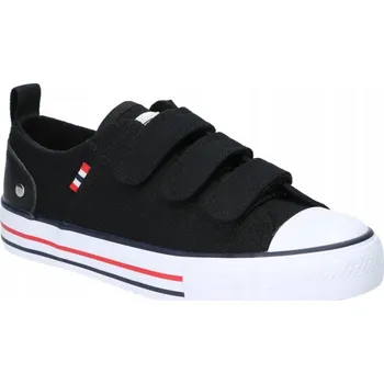 Chlapecké tenisky AMERICAN CLUB LH120 ORIGINÁLNÍ DĚTSKÉ TENISKY BOTASKY NA SUCHÝ ZIP ČERNÉ (BLK) 34