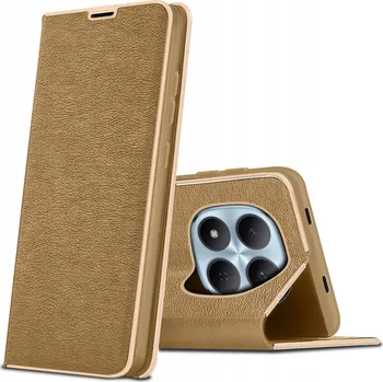 Pouzdro na mobilní telefon Flipové pouzdro KrainaGSM pro Xiaomi Redmi Note 15 Pro 5G zlaté