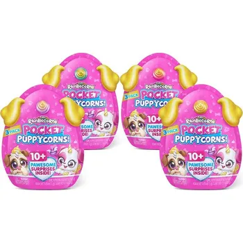 plyšák ZURU Rainbocorns: Mini pejsek - 3pack, více druhů