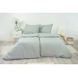 Stanex Ložní povlečení bavlněné - šedý puntík (LS365), 140 x 200 + 90 x 70, Zip