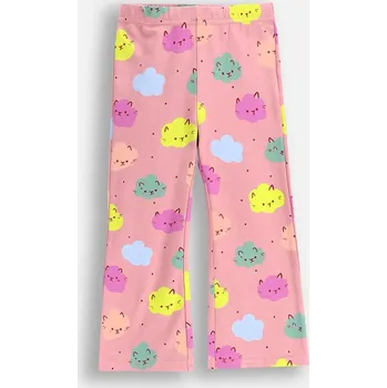 Dámské legíny Dívčí legíny růžové, široké zvonové kalhoty 068 Coccodrillo WC5