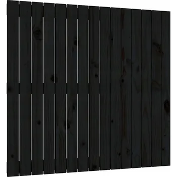 Nástěnné čelo postele černé 95,5x3x90 cm masivní borové dřevo - 8720845686055