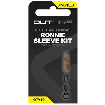 Avid Carp Obratlík s Kroužkem a Převlek Outline FleckTone Ronnie Sleeve Kit
