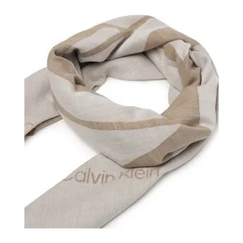 Oblečení a móda Calvin Klein Šátek Calvin Chambray Square Scarf LV04F8085G Béžová OS