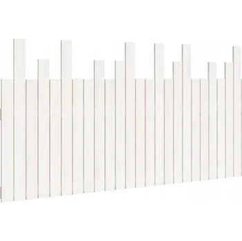 Nástěnné čelo postele bílé 159,5x3x80 cm masivní borové dřevo