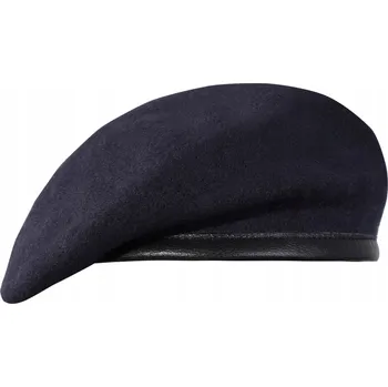 Čepice Vlněný vojenský baret lisovaný MFH Commando Tmavě modrý 55