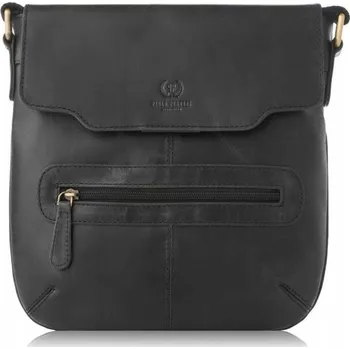 Kabelka Paolo Peruzzi kabelka přes rameno z pravé kůže černá