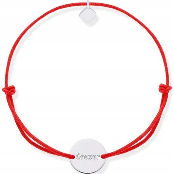 Náramek Náramek na červené šňůrce s gravírováním stříbro 925