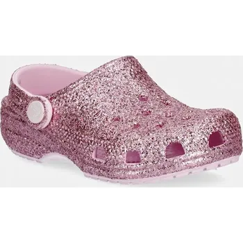 Dámské pantofle Dětské pantofle Crocs CLASSIC CHUNKY GLITTER CLOG T 211940.CROCS.CLASSIC.CH růžová 30X, EUR 25/26