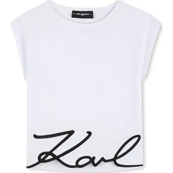 Dámské tričko Dětský top Karl Lagerfeld Z31164.114.150 bílá 00X, vel. 138