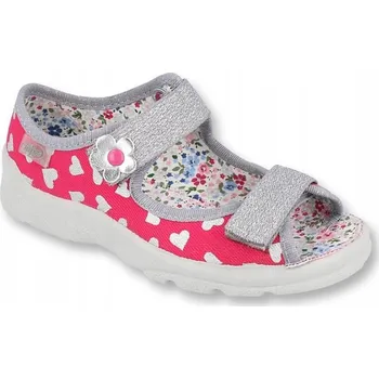 Dívčí obuv Befado dětské sandály textilní červené velikost 25