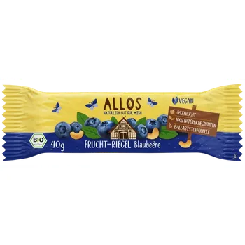 Čokoládová tyčinka Allos Ovocná tyčinka borůvky 40 g bio