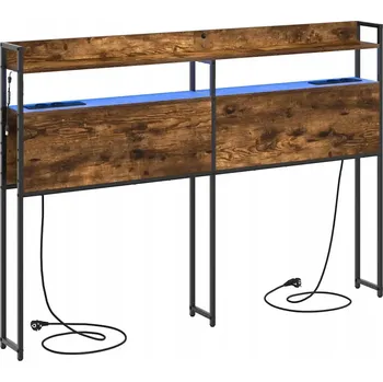 Čelo postele s policí Kouřový dub 150 cm Kompozitní dřevo