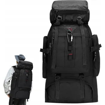 Sportovní batoh BATOH 80 L S USB KONEKTOREM VODĚODOLNÝ BATOH ČERNÝ