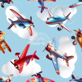 Úplet, Letadýlka na obloze (E) (Top kvalitní úplet Bella digitisk)