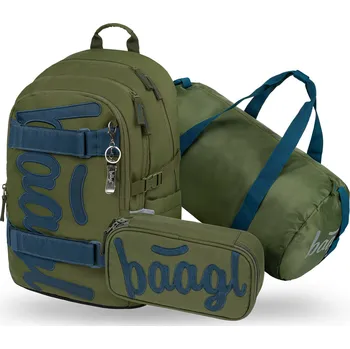Set školních potřeb Baagl Školní set Skate Olive
