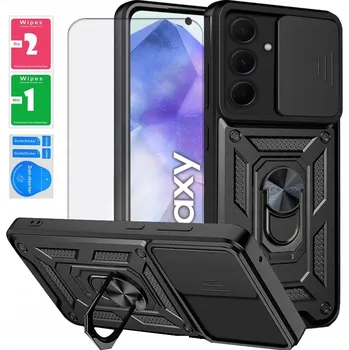 Pouzdro na mobilní telefon Zadní Kryt CAMSHIELD RING SLIDE CASE pro Samsung Galaxy A54 5G černý